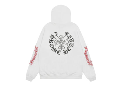 Chrome Hearts embroidered and printed heavy-duty hoodie in White