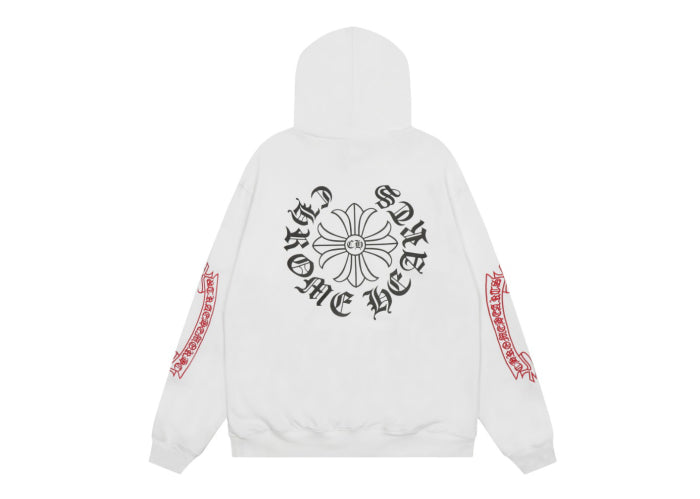 Chrome Hearts embroidered and printed heavy-duty hoodie in White