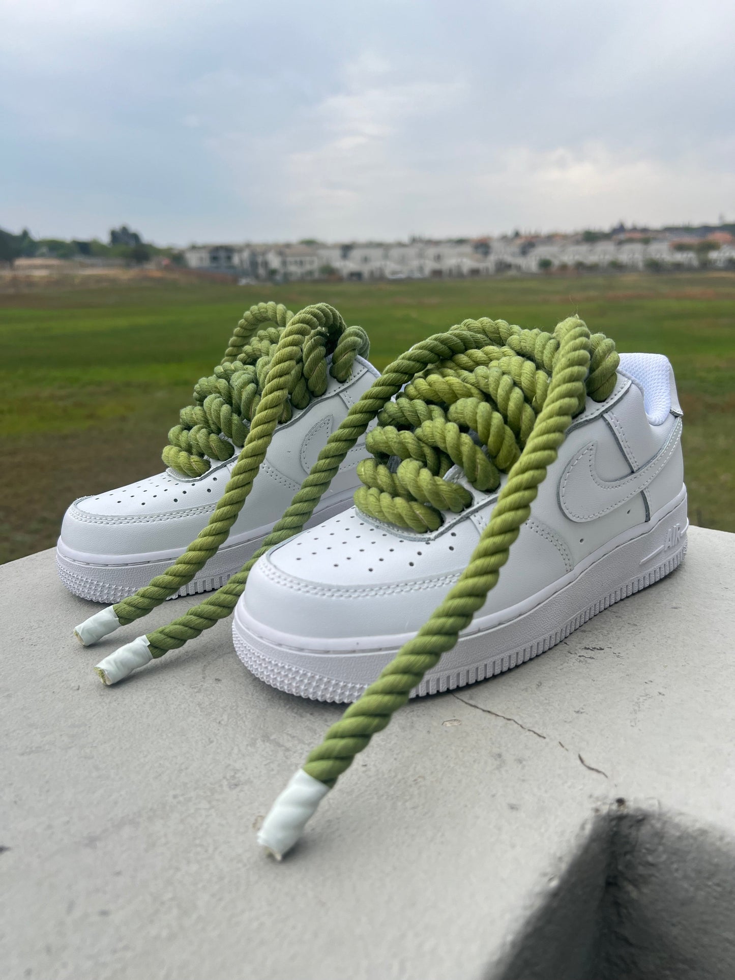 Olive Green Custom Rope Lace Airforce 1