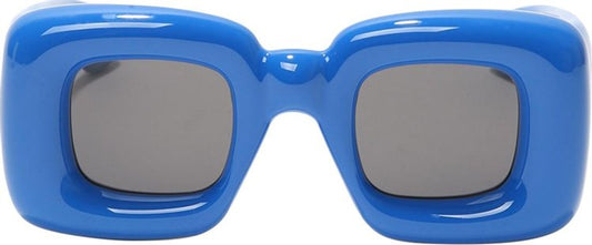 LOEWE SQUARE SUNGLASSES 'SHINY BLUE/SMOKE'