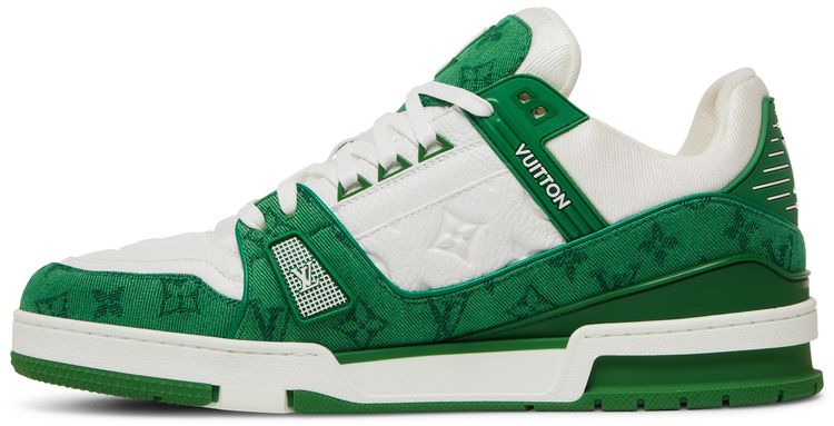 LOUIS VUITTON TRAINER 'GREEN MONOGRAM DENIM'