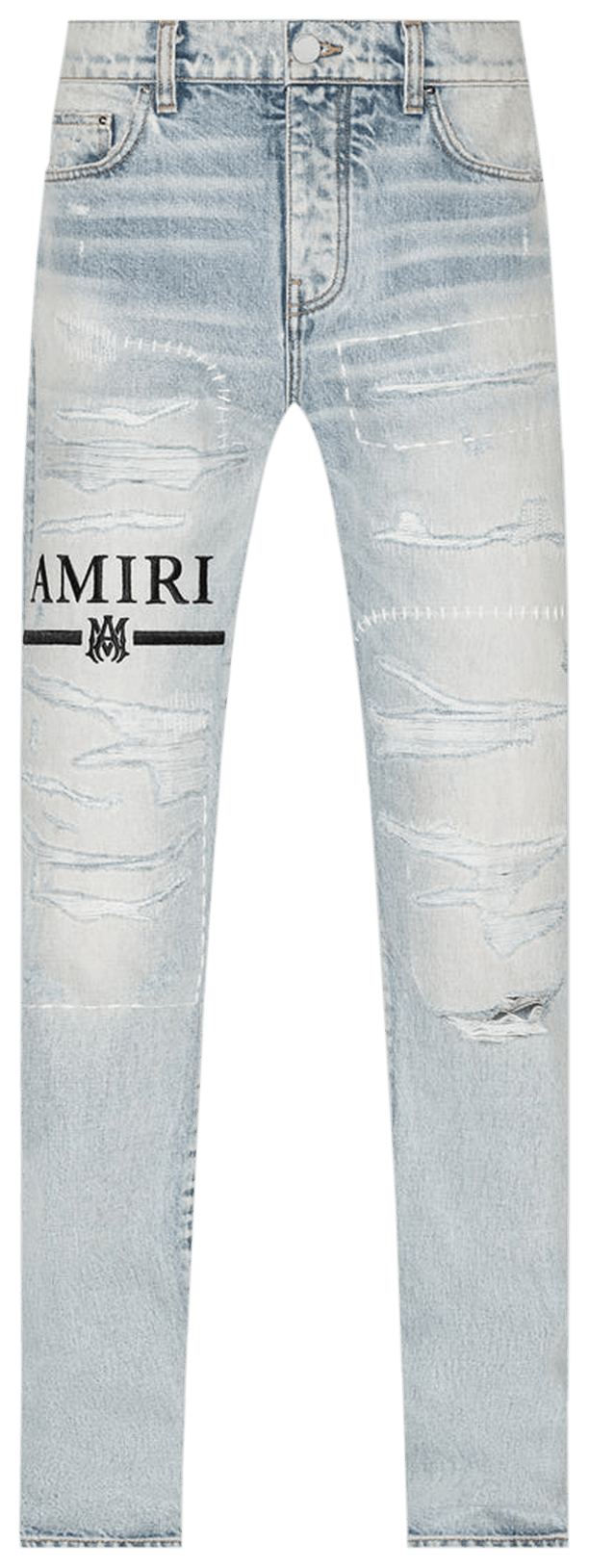 AMIRI MA BAR LOGO STRAIGHT JEAN 'AGED BLACK'