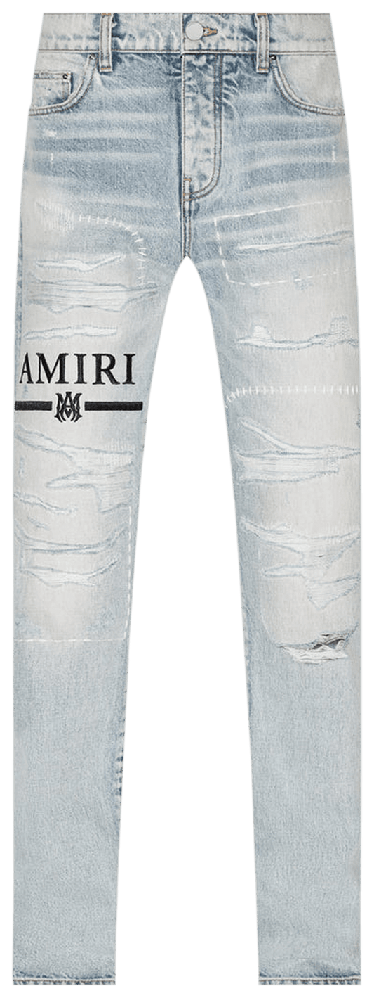 AMIRI MA BAR LOGO STRAIGHT JEAN 'AGED BLACK'