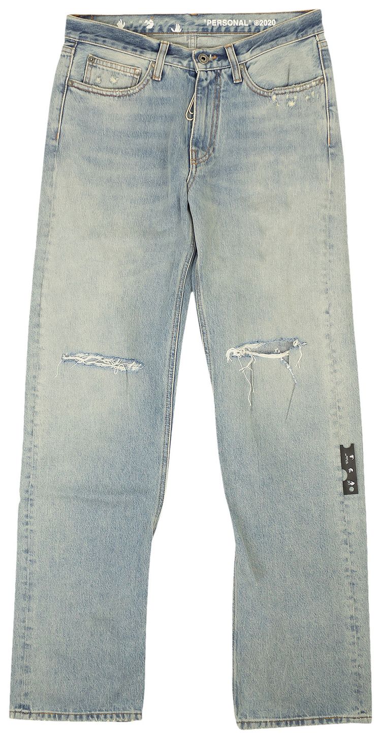 OFF-WHITE DIAG BROKEN JEANS 'BLUE'