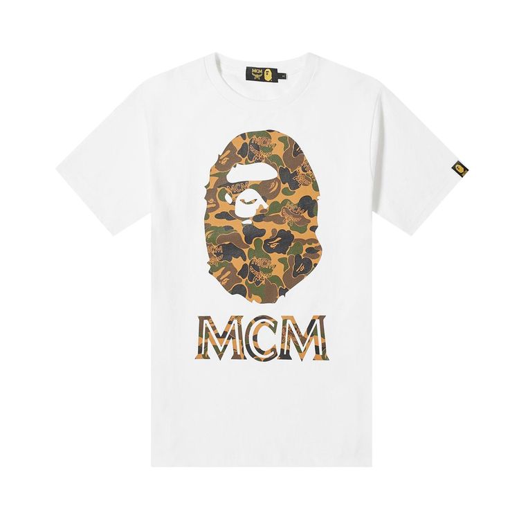 BAPE X MCM APE HEAD TEE 'WHITE'