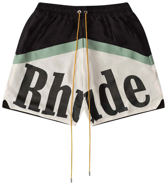 RHUDE AWAKEING SHORT 'BLACK/GREEN/CREME'