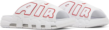 AIR MORE UPTEMPO SLIDE 'WHITE UNIVERSITY RED'