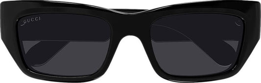 GUCCI RECTANGULAR FRAME SUNGLASSES 'BLACK'