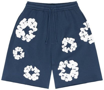 DENIM TEARS THE COTTON WREATH SHORTS 'NAVY'