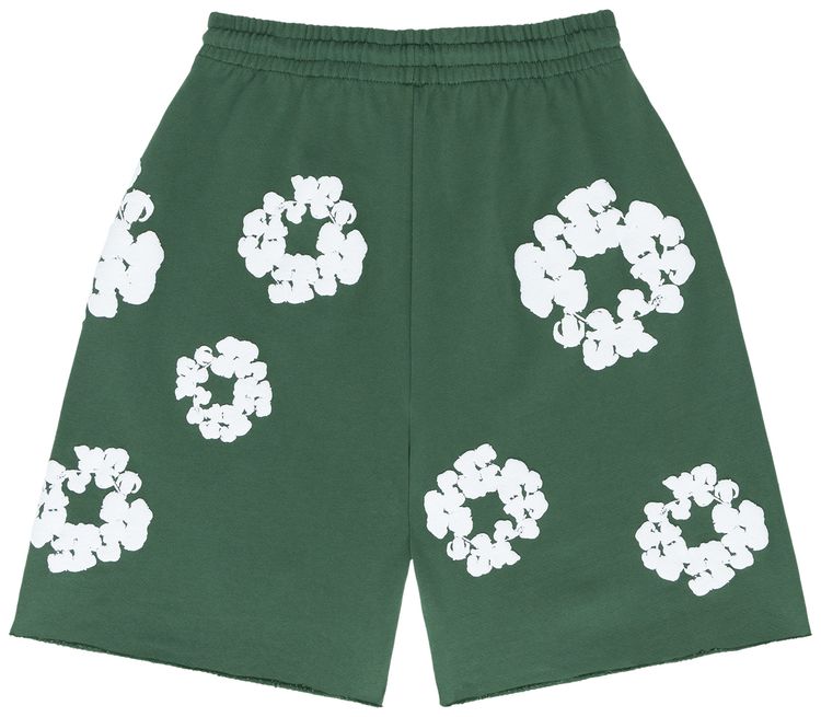 DENIM TEARS THE COTTON WREATH SHORTS 'GREEN'