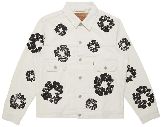 DENIM TEARS TYPE II ALL OVER WREATH JACKET 'WHITE'