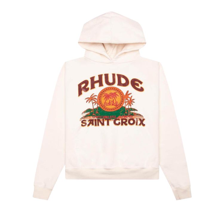 RHUDE SAINT CROIX HOODIE 'VINTAGE WHITE'