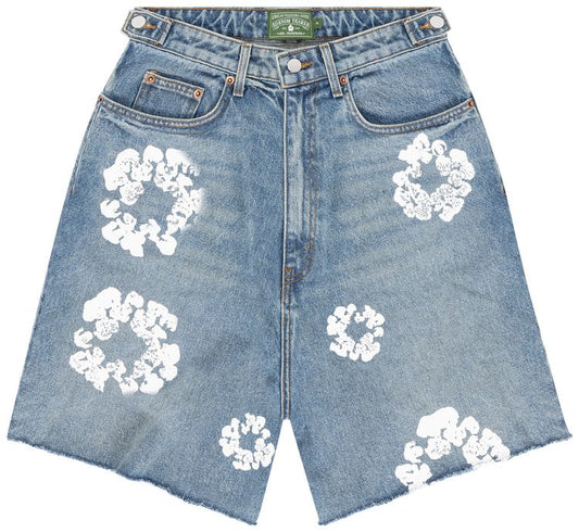 DENIM TEARS WREATH JEAN SHORT 'LIGHT WASH'