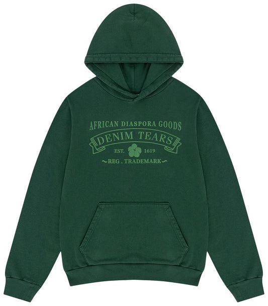 DENIM TEARS ADG HOODIE 'WASHED GREEN'