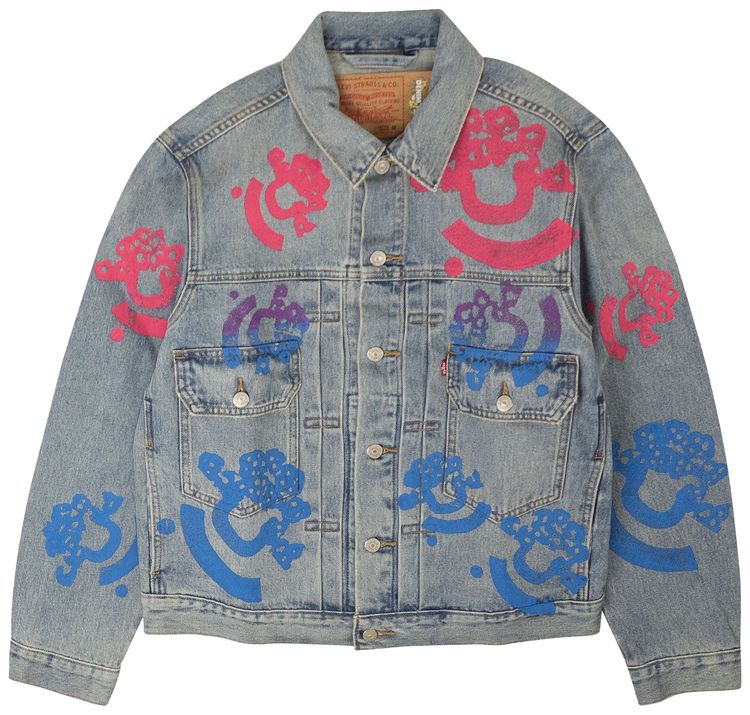 DENIM TEARS BSTROY TEARS TYPE-2 DENIM JACKET 'LIGHT WASH'