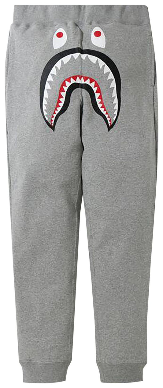 BAPE SHARK SWEAT PANTS 'GREY/BLUE'