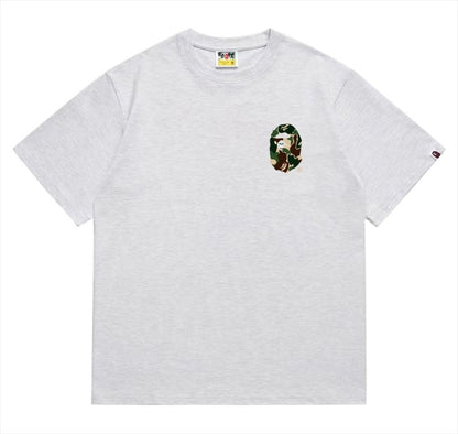 BAPE×Stuss! Green Color Camo By Bathing Tee