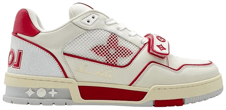 LOUIS VUITTON TRAINER LOW 'WHITE RED MESH'