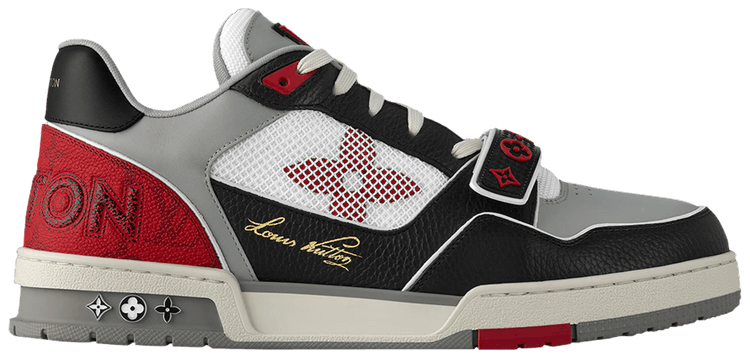 LOUIS VUITTON TRAINER LOW 'VELCRO STRAP - BLACK GREY RED'