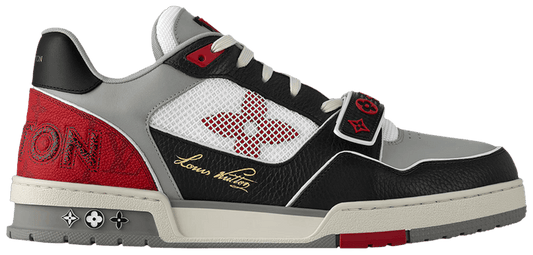 LOUIS VUITTON TRAINER LOW 'VELCRO STRAP - BLACK GREY RED'