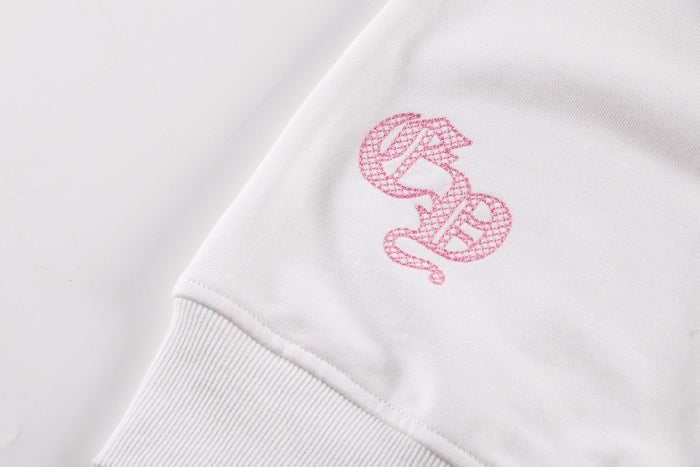 Chrome Hearts latest basic crewneck sweatshirt White/Pink