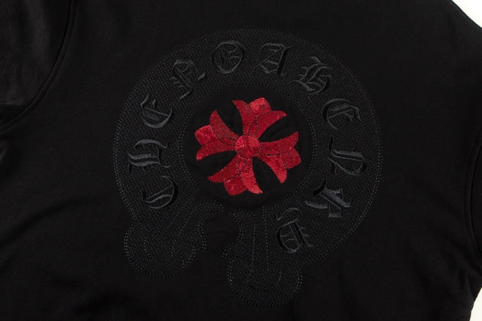 Chrome Hearts latest basic crewneck sweatshirt Black/Red