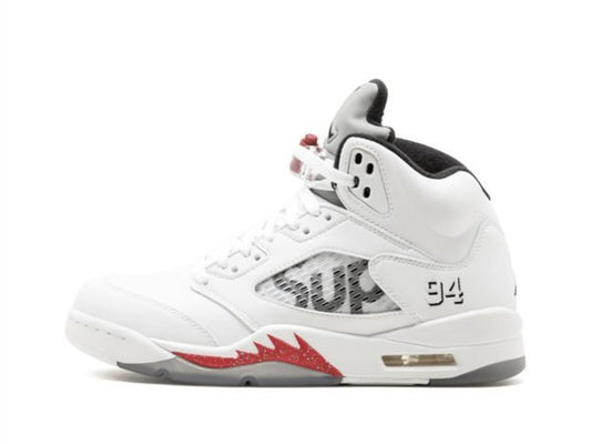 SUPREME X JORDAN5 RETRO WHITE