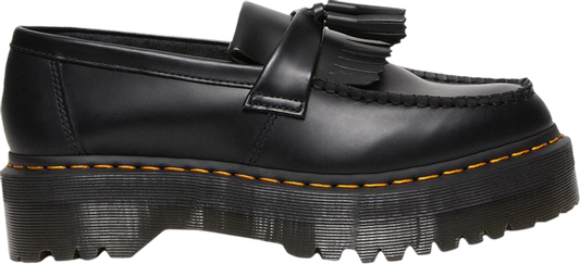 ADRIAN LEATHER PLATFORM TASSEL LOAFER 'BLACK'