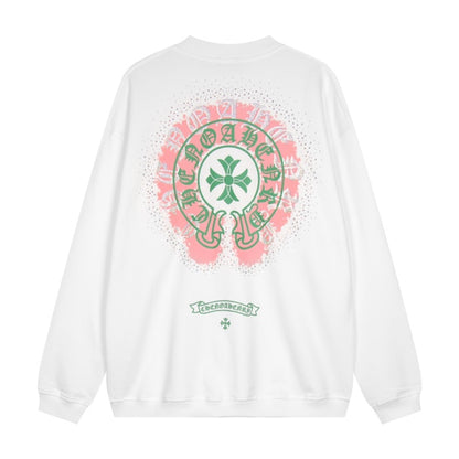 Chrome Hearts latest heavy-weight basic crewneck sweatshirt in white