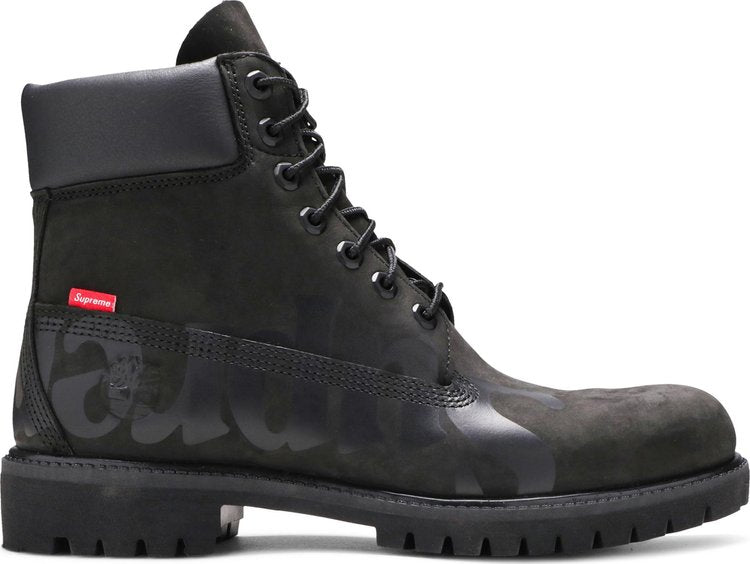 SUPREME X 6 INCH PREMIUM WATERPROOF BOOT 'BIG LOGO - BLACK'