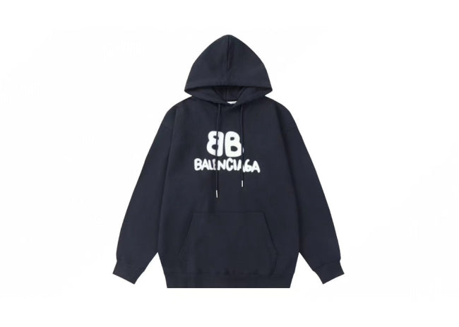 Balenciag* Large Fit Hand-Drawn BB Icon Hoodie