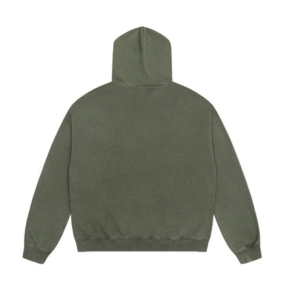 Saint Mich@el tears washed distressed salt-treated 400g heavy-weight vintage terry cloth hoodie