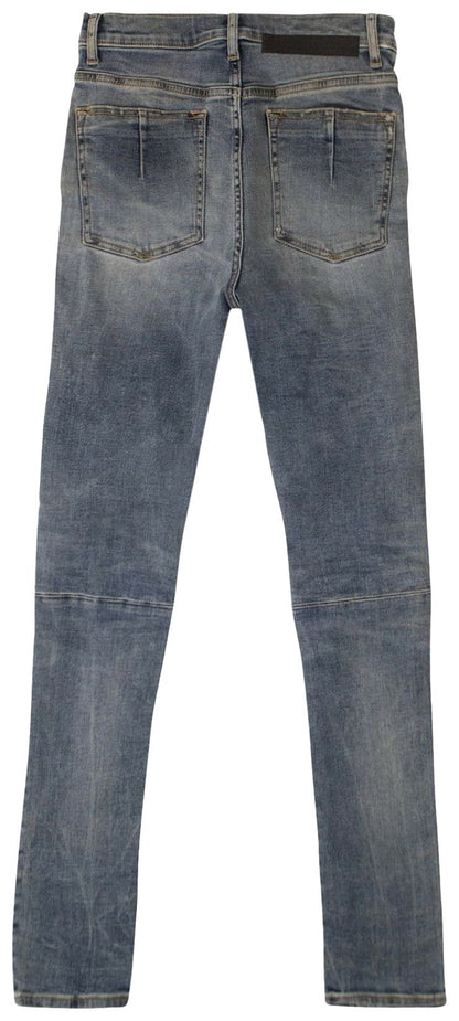 UNRAVEL PROJECT DENIM MOONWASH MULTI-ZIP JEANS 'BLUE'