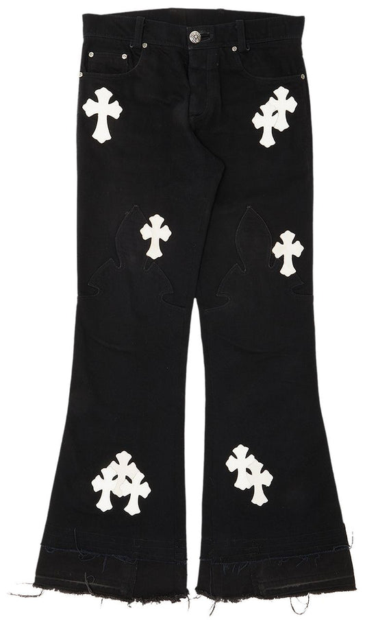 CHROME HEARTS JEANS WITH CROSS 'BLACK'