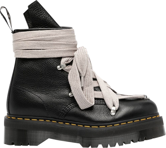 DR. MARTENS X RICK OWENS 1460 QUAD LEATHER SOLE PENTAGRAM JUMBO LACE BOOT