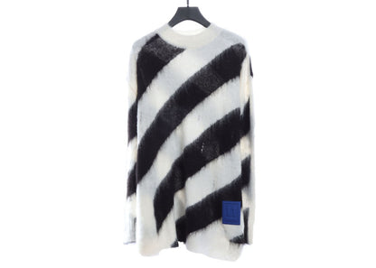 OFF WHITE Mohair Sweater White Zebra