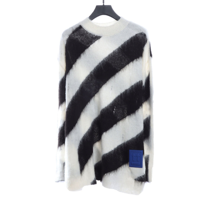 OFF WHITE Mohair Sweater White Zebra