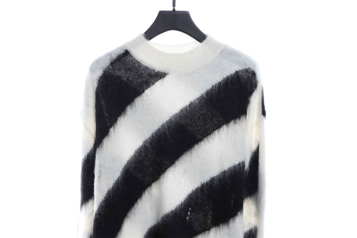 OFF WHITE Mohair Sweater White Zebra