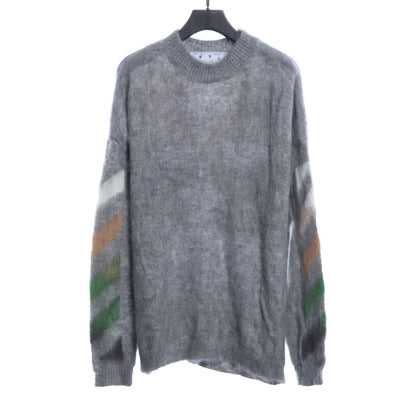 OFF WHITE Mohair Sweater Arrow Gradient