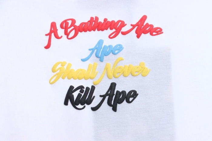 BAPE ape man colorful foam print short sleeves