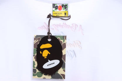 BAPE ape man colorful foam print short sleeves