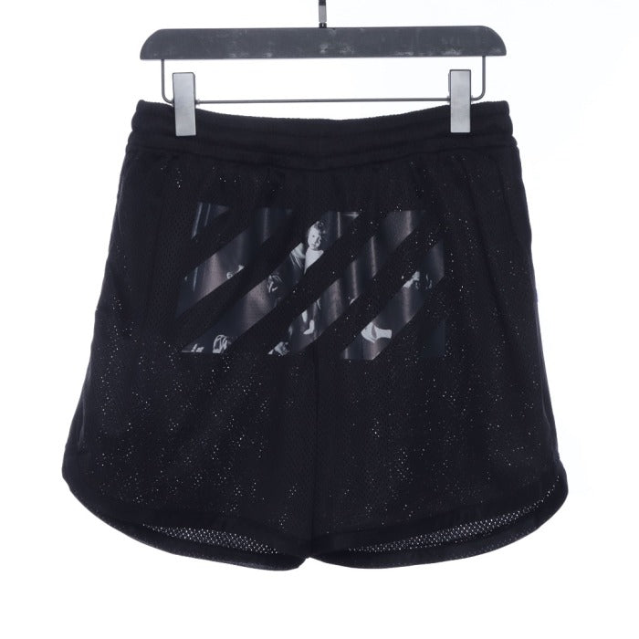 OW logo twill printed shorts