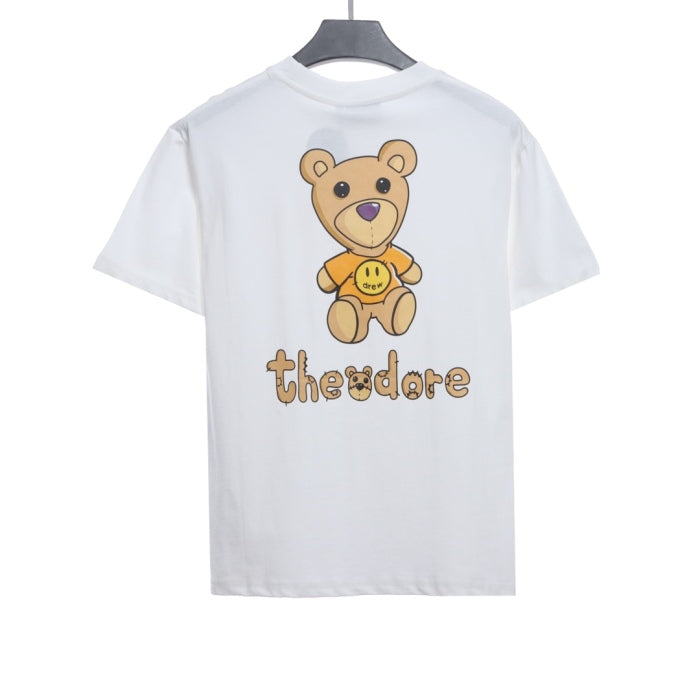 Drew cartoon fun bear printing short sleeves