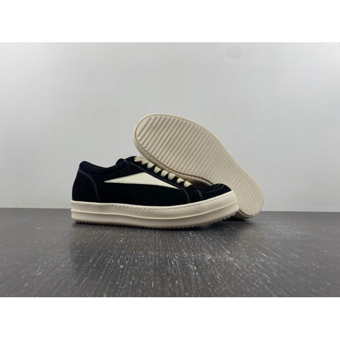 Rick Owens EDFU Suede Leather Vintage Low 'Black Milk'