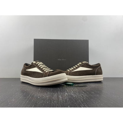 Rick Owens EDFU Suede Leather Vintage Low 'Dust Milk'