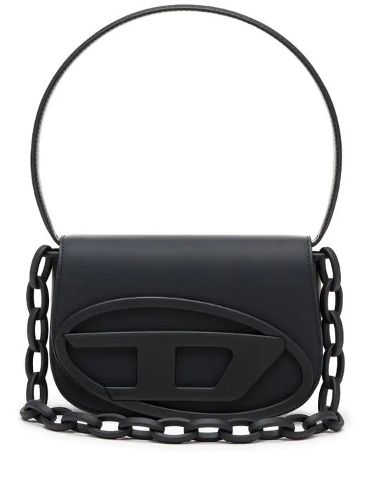 DIESEL 1DR LOGO-PLAQUE SHOULDER BAG