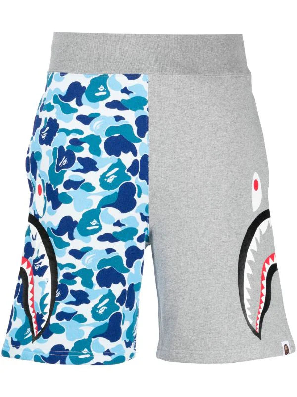 A BATHING APE® ABC CAMO SIDE SHARK COTTON SHORTS