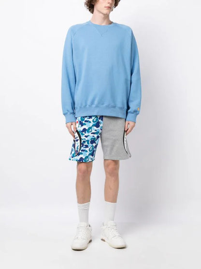 A BATHING APE® ABC CAMO SIDE SHARK COTTON SHORTS