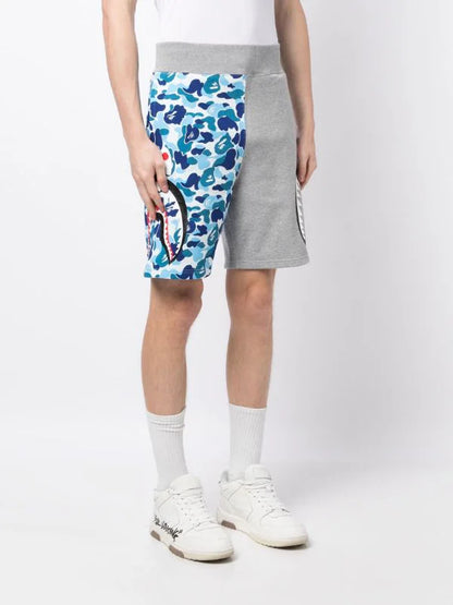 A BATHING APE® ABC CAMO SIDE SHARK COTTON SHORTS