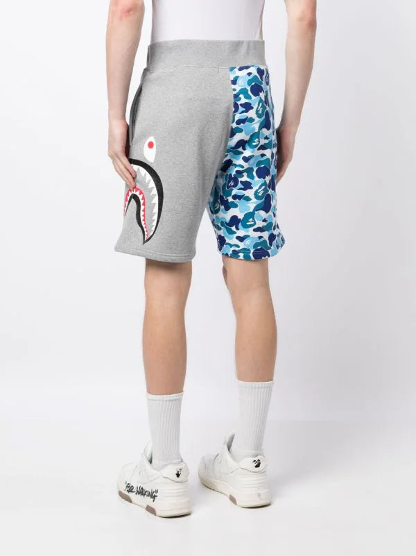 A BATHING APE® ABC CAMO SIDE SHARK COTTON SHORTS